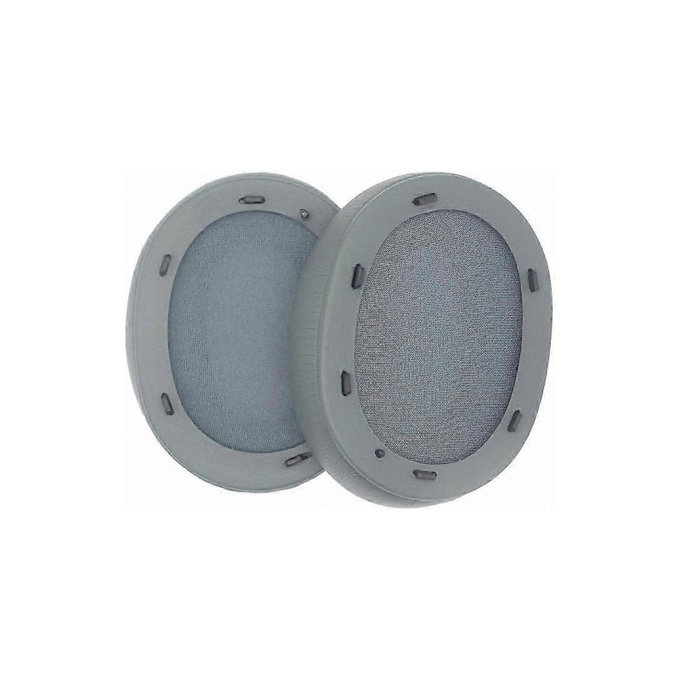 Náhradné Náušníky pre Sony WH-ULT900N, Pamäťová pena + PU Koža, Šedé, 1 pár