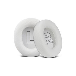 Náhradné Náušníky pre Steelseries Nova Pro Wireless, Pamäťová pena + Textil, Biele, 1 pár