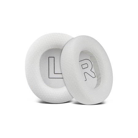 Náhradné Náušníky pre Steelseries Nova Pro Wireless, Pamäťová pena + Textil, Biele, 1 pár