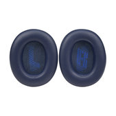 Náhradné Náušníky pre JBL Live 650BTNC, E65, Pamäťová pena + PU Koža, Navy, 1 pár