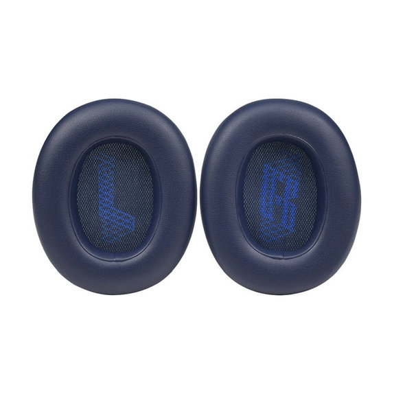 Náhradné Náušníky pre JBL Live 650BTNC, E65, Pamäťová pena + PU Koža, Navy, 1 pár