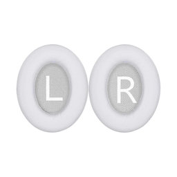 Náhradné Náušníky pre Bose 700, NC700, Pamäťová pena + PU Koža, Biele, 1 pár