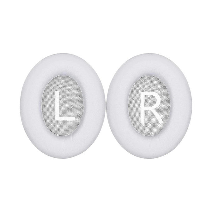 Náhradné Náušníky pre Bose 700, NC700, Pamäťová pena + PU Koža, Biele, 1 pár