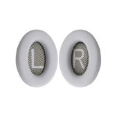 Náhradné Náušníky pre Bose QuietComfort 35, Pamäťová pena + PU Koža, Šedé, 1 pár