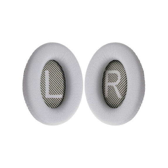 Náhradné Náušníky pre Bose QuietComfort 35, Pamäťová pena + PU Koža, Šedé, 1 pár