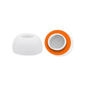 Náhradné silikonové štuple pre Apple AirPods 1, 2 Pro, M, Pamäťová pena, Biele
