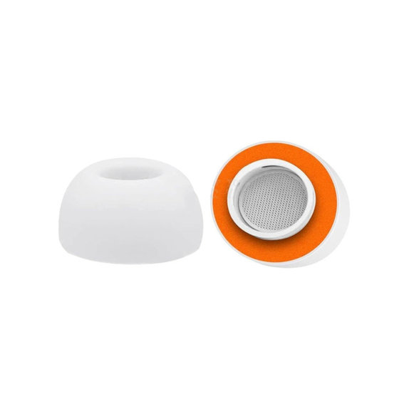Náhradné silikonové štuple pre Apple AirPods 1, 2 Pro, M, Pamäťová pena, Biele