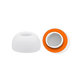 Náhradné silikonové štuple pre Apple AirPods 1, 2 Pro, M, Pamäťová pena, Biele