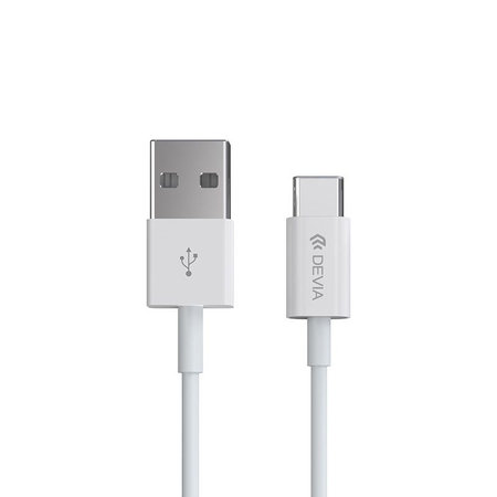 USB / USB-C kábel Smart, 2.1A, 2m, biela, Devia