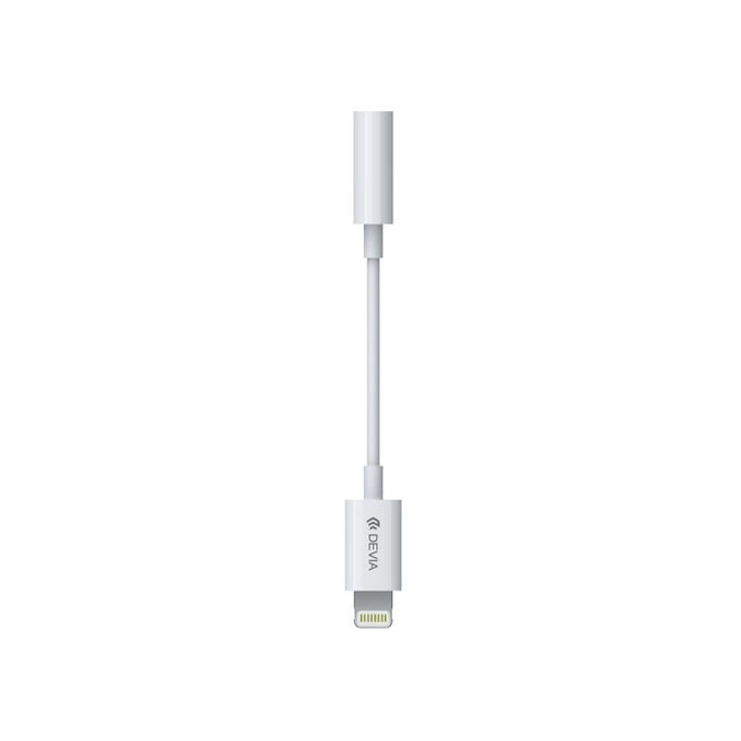 Adaptér Smart 3,5mm Jack / Lightning, biela, Devia