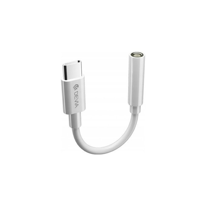 Adaptér Smart 3,5mm Jack / USB-C, biela, Devia