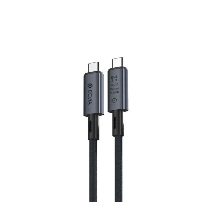 USB-C / USB-C kábel Extreme Speed, 240W, 8K 60Hz, 1m, čierna, Devia