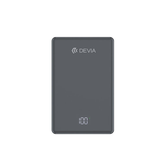 MagSafe PowerBank Extreme Speed Mini s displejom, PD 20W, 5000mAh, Space Grey, Devia