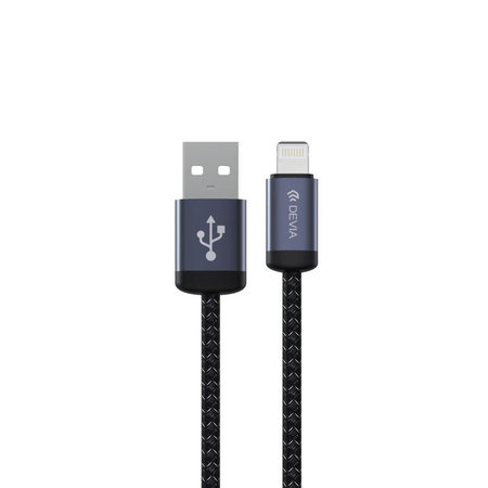 Lightning / USB kábel Gracious, 2,4A, 1m, čierna, Devia