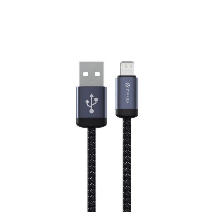 Lightning / USB kábel Gracious, 2,4A, 1m, čierna, Devia