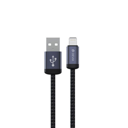 Lightning / USB kábel Gracious, 2,4A, 2m, čierna, Devia