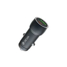 Autonabíjačka Extreme Speed USB-C + USB-A, PD 30W, QC 3.0 18W, sivá, Devia