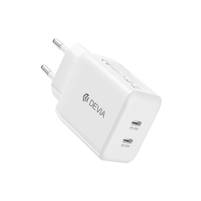 Nabíjací adaptér Ultra7, 2x USB-C, PD 45W, biela, Devia