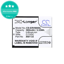 Batéria pre Sony Ericsson W595, K790i, K800i, W850i, W900i, W950i, 900mAh, Li-Ion, 3.7V, BST-33, HQ