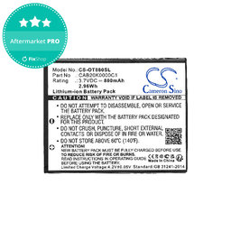 Batéria pre Alcatel One Touch, 800mAh, Li-Ion, 3.7V, BTR510AB, HQ