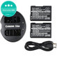 Batéria 2ks s nabíjačkou pre Nikon Coolpix P7000, P7700, D3100, D3200, D5100, 1030mAh, Li-Ion, 7.4V, EN-EL14, HQ