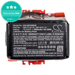 Batéria pre Gardena R40, R50, R70, R80, Husqvarna Automower 305, 2500mAh, Li-Ion, 18.5V, 586 57 62-02, HQ
