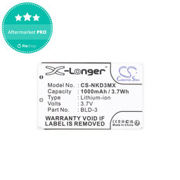 Batéria pre Nokia 7250i, 6610, 6585, 6560, 6200, 6220, 1000mAh, Li-Ion, 3.7V, BLD-3, HQ