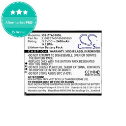 Batéria pre ZTE Blade A3, A5, Optus X Power 2, 2400mAh, Li-Ion, 3.8V, Li3826T43P4h695950, HQ