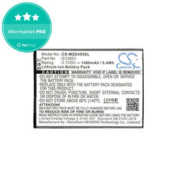 Batéria pre Navon Mizu D455, 1460mAh, Li-Ion, 3.7V, G13001, HQ