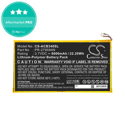 Batéria pre Acer Iconia One 10 B3-A40, 6000mAh, Li-Pol, 3.7V, PR-279594N, HQ