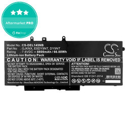 Batéria pre Dell Latitude 14 5490, Latitude 14 5491, 8800mAh, Li-Ion, 7.6V, 00JWGP, HQ