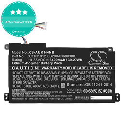 Batéria pre Asus Vivobook 14, E510, 3400mAh, Li-Pol, 11.55V, C31N1912, HQ