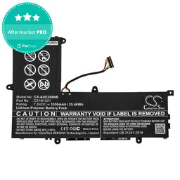 Batéria pre Asus VivoBook E200, L200, Eeebook X206, 3350mAh, Li-Pol, 7.6V, C21N1521, HQ