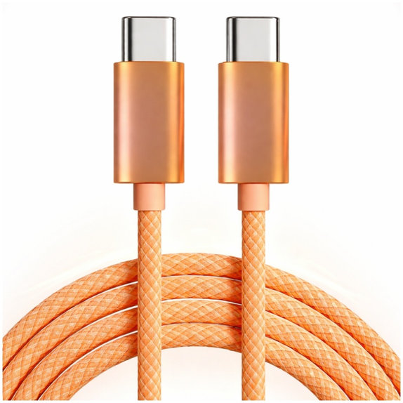 USB-C / USB-C Kábel s rýchlym nabíjaním, PD 60W, 1m, oranžový