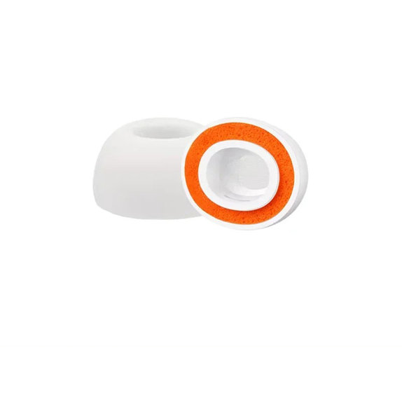 Náhradné silikonové štuple pre Apple AirPods Pro 3, M, Pamäťová pena, Biele
