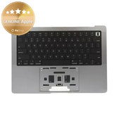 Horný rám klávesnice pre MacBook Pro 14", A2442 (Late 2021), A2779 (Early 2023), s klávesnicou US a batériou, Space Gray, 661-32210, Genuine Apple