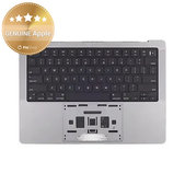 Horný rám klávesnice pre MacBook Pro 14", A2918 (Late 2023), s klávesnicou US a batériou, Space Gray, 661-35708, Genuine Apple
