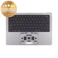 Horný rám klávesnice pre MacBook Pro 14", A2918 (Late 2023), s klávesnicou US a batériou, Space Gray, 661-35708, Genuine Apple