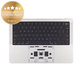 Horný rám klávesnice pre MacBook Pro 14", A2918 (Late 2023), s klávesnicou US a batériou, Silver, 661-35709, Genuine Apple