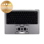 Horný rám klávesnice pre MacBook Pro 14", A2918 (Late 2023), s klávesnicou US a batériou, Space Black, 661-37958, Genuine Apple