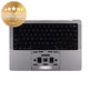 Horný rám klávesnice pre MacBook Pro 14", A2918 (Late 2023), s klávesnicou US a batériou, Space Black, 661-37958, Genuine Apple
