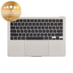 Horný rám klávesnice pre MacBook Air 13", A3113 (2024), s klávesnicou US a batériou, Starlight, 661-40229, Genuine Apple