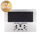 Horný rám klávesnice pre MacBook Pro 16", A3403 (2024), s klávesnicou US a batériou, Silver, 661-42824, Genuine Apple