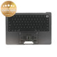 Horný rám klávesnice pre MacBook Pro 14", A3185 (2024), s klávesnicou US a batériou, Space Black, 661-50210, Genuine Apple