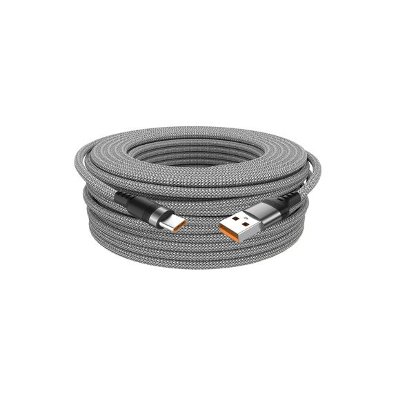 USB-C / USB-C kábel, 6A, 2m, šedý