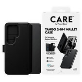 Puzdro Wallet Tango Two-In-One s QI pre Samsung S26 Ultra, Čierna, CARE
