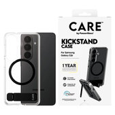 Puzdro Kickstand s čiernym QI pre Samsung Galaxy S26, Transparentná, PanzerGlass