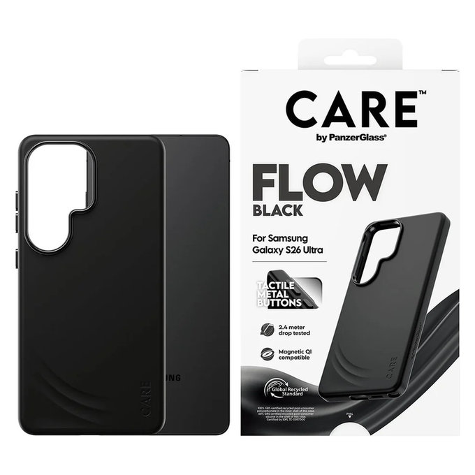 Puzdro FLOW s QI pre Samsung Galaxy S26 Ultra, Čierna, PanzerGlass