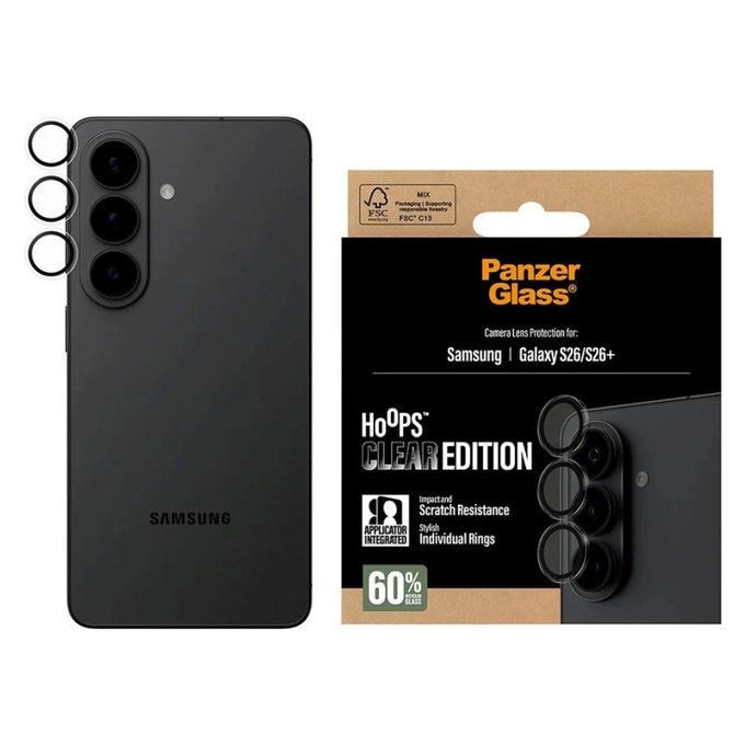 Ochranný kryt objektívu Hoops pre Samsung S26/S26+, Transparentná, PanzerGlass