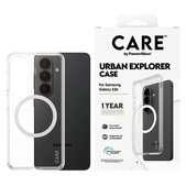 Puzdro Urban Explorer s bielym QI pre Samsung Galaxy S26, Transparentná, PanzerGlass